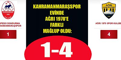 KAHRAMANMARAŞSPOR’DA KRİZ DERİNLEŞİYOR: 1-4