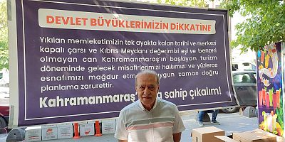 KAHRAMANMARAŞTA ESNAFIN PANKARTI