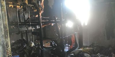 KAHRAMANMARAŞTA KONTEYNER KÜL OLDU