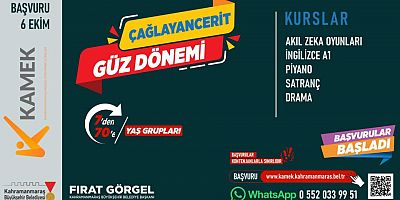 KAMEK ATÖLYELERİ ÇAĞLAYANCERİT’TE KAPILARINI KURSİYERLERE AÇIYOR