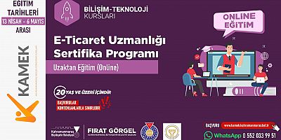 KAMEK’İN E-TİCARET UZMANLIĞI EĞİTİMİNE BAŞVURULAR BAŞLADI!