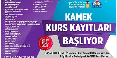 KAMEK KURS KAYITLARI BAŞLIYOR!