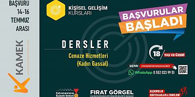 KAMEK’TE KADIN GASSAL KURSUNA BAŞVURULAR BAŞLADI!