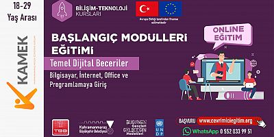 KAMEK’TEN GENÇLERE ULUSLARARASI DESTEKLİ DİJİTAL EĞİTİM