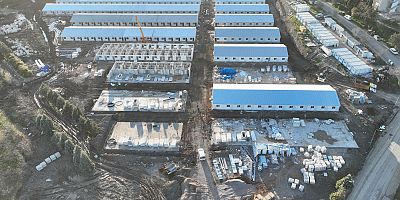 KARACASU’DA PREFABRİK KONUTLARIN YAPIMI TAMAMLANIYOR