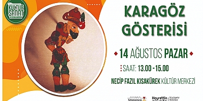 KARAGÖZ GÖSTERİSİ MİNİKLERİ BEKLİYOR