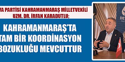 KARATUTLU: “SANAYİCİ, AYAĞI YERE BASAN TEŞVİK VE DESTEKLE AYAĞA KALDIRILMALI”
