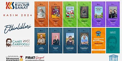 KASIM’DA KAHRAMANMARAŞ’TA KÜLTÜR SANAT RÜZGÂRI YAŞANACAK