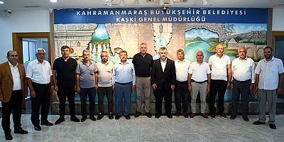KASKİ GENEL MÜDÜRÜ NECATİ ÇALIK, ONİKİŞUBAT MUHTARLARIYLA BİR ARAYA GELDİ