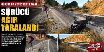 KAZA: MOTOSİKLET SÜRÜCÜSÜ YARALANDI 