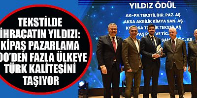 KİPAŞ BAŞARIYI TAÇLANDIRDI: YILDIZ ÖDÜLÜ’NÜ HİKMET GÜMÜŞER TESLİM ALDI