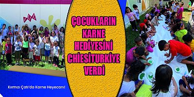 KİPAŞ KONTEYNER KENT'TE YAŞAYAN ÇOCUKLARA KARNE HEDİYESİ