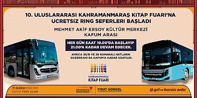 KİTAP FUARI’NA ÜCRETSİZ RİNG SEFERLERİ BAŞLADI!