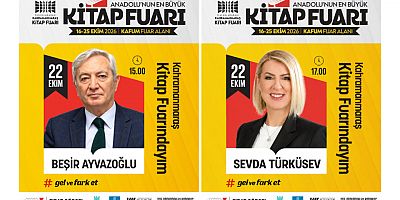KİTAP FUARI’NDA PERŞEMBE GÜNÜ AYVAZOĞLU VE TÜRKÜSEV OKURLARLA BULUŞACAK