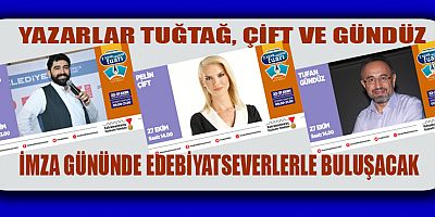 KİTAP FUARI’NDA ÜÇ ÜNLÜ İSİM KONUK EDİLECEK