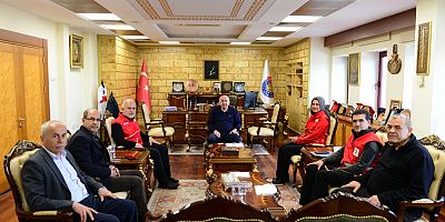 KIZILAY BAŞKANI KEREM KINIK, KSÜ REKTÖRÜ PROF. DR. ALPTEKİN YASIM'I ZİYARET ETTİ