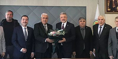 KMSMMO BAŞKANI ABDULLAH KALIN’DAN KMESOB BAŞKANI AHMET KUYBU’YA ZİYARET