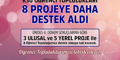 KSÜ’NÜN 8 PROJESİNE DESTEK: ÜNİDES 4. DÖNEM SONUÇLARI AÇIKLANDI