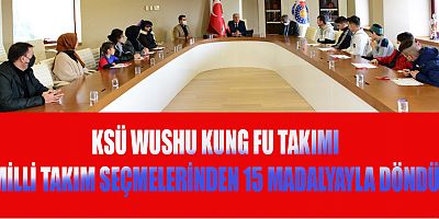 KSÜ REKTÖRÜ CAN, DERECEYE GİREN SPORCULARI KABUL ETTİ