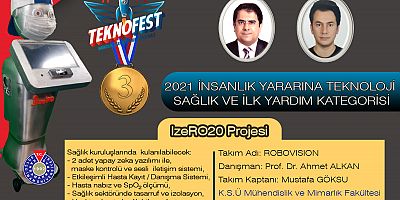 KSÜ TEMSİLEN TEKNOFEST 2021’E KATILAN ‘ROBOVİSİON’ TAKIMI 3. OLDU