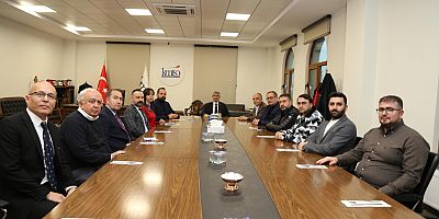 KTB BAŞKANI MUSTAFA NARLI, VALİ ÜNLÜER'İ MAKAMINDA AĞIRLADI 