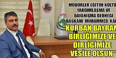 KURBAN BAYRAMI BİRLİĞİMİZE VE DİRLİĞİMİZE VESİLE OLSUN