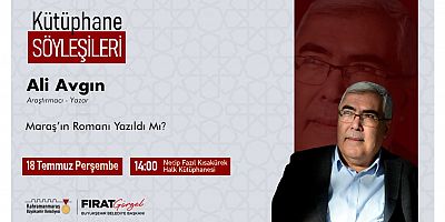 KÜTÜPHANE SÖYLEŞİLERİ’NDE YAZAR ALİ AVGIN OKURLARA SESLENECEK