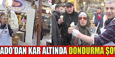 MADO'DAN KAR ALTINDA  DONDURMA KEYFİ