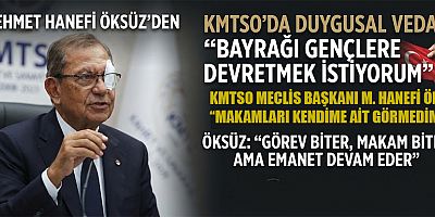 MEHMET HANEFİ ÖKSÜZ: “BİZİM NESLİN SON TEMSİLCİSİ OLARAK VEDA EDİYORUZ”
