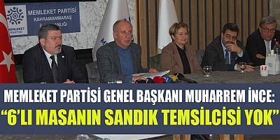 MEMLEKET PARTİSİ GENEL BAŞKANI MUHARREM İNCE:    6 YAŞINDA ÇOCUĞA NİKAH KIYAN CEMAATİN OYUNU İSTEMİYORUM !