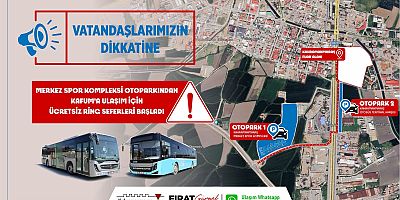 MERKEZ SPOR KOMPLEKSİ OTOPARKINDAN FUARA ÜCRETSİZ RİNG SEFERLERİ BAŞLADI!