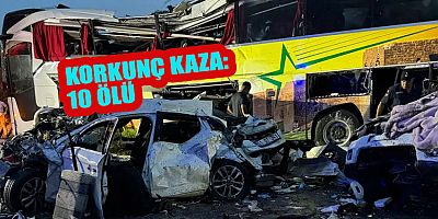 MERSİN'DE FECİ TRAFİK KAZASI: 10 ÖLÜ, 40 YARALI