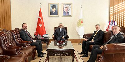 MHP İL BAŞKANI MANSUR METEHAN'DAN VALİ ÜNLÜER'E ZİYARET
