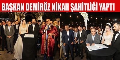 MHP KAHRAMANMARAŞ İL BAŞKANI VAHİT DEMİRÖZ, ALPEREN VE MUKADDES ÇİFTİNİN NİKAH ŞAHİTLİĞİNİ YAPTI