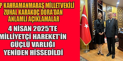 MİLLETVEKİLİ KARAKOÇ DORA BAHÇELİ ÖNEMLİ BİR LİDERLİK SERGİLEMEKTEDİR