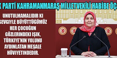 MİLLETVEKİLİ ÖÇAL’IN 23 NİSAN BAYRAMI MESAJI
