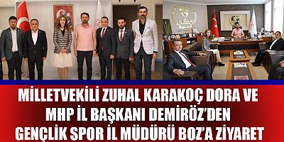 MİLLETVEKİLİ ZUHAL KARAKOÇ DORA’DAN GENÇLİK SPOR İL MÜDÜRÜ BOZ’A ZİYARET