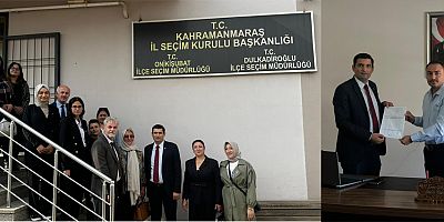  MİLLİ YOL PARTİSİ KAHRAMANMARAŞ İL BAŞKANI ALİ AKKURT MAZBATASINI ALDI
