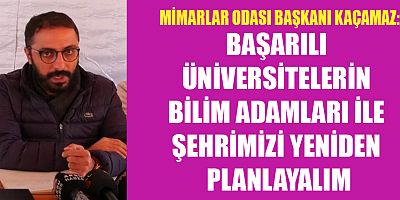 MİMARLAR ODASINDAN DİKKAT ÇEKEN ÇAĞRI
