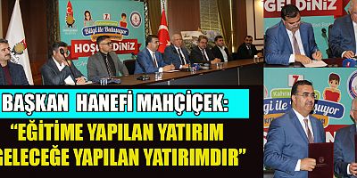 MÜDÜR KAHRAMAN'DAN BAŞKAN MAHÇİÇEK'E TEŞEKKÜR