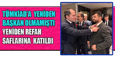 MUHAMMET ELİAÇIK, YENİDEN REFAH PARTİSİ ROZETİNİ TAKTI