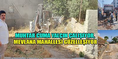 MUHTAR CUMA YALÇIN’IN GAYRETLERİYLE MEVLANA MAHALLESİ GÜZELLEŞİYOR