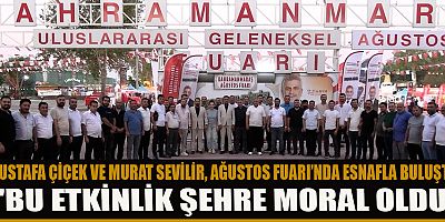 MUSTAFA ÇİÇEK VE MURAT SEVİLİR: ESNAFIMIZIN YÜZÜNDEKİ TEBESSÜMÜ GÖRMEK, TÜM YORGUNLUĞUMUZU ALIYOR