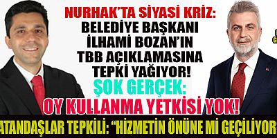 NURHAK’TA SİYASİ KRİZ: BELEDİYE BAŞKANI İLHAMİ BOZAN’IN TBB AÇIKLAMASINA TEPKİ YAĞIYOR!