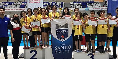  OKULLAR ARASI YÜZME İL BİRİNCİLİĞİ YARIŞLARINA SANKO DAMGASI