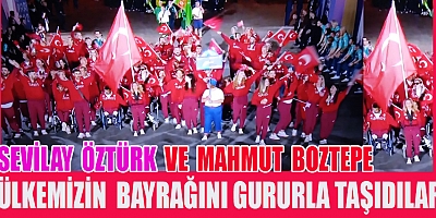 OLİMPİYATTA BAYRAĞIMIZI SEVİLAY ÖZTÜRK VE MAHMUT BOZTEPE TAŞIDI