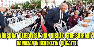 ONİKİŞUBAT BELEDİYESİ’NDEN 2 BİN KİŞİLİK İFTAR SOFRASI