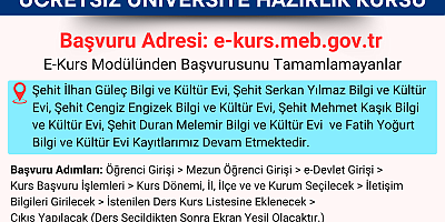 ONİKİŞUBAT BELEDİYESİ’NİN ÜCRETSİZ ÜNİVERSİTE HAZIRLIK KURSU’NA KAYITLAR BAŞLADI