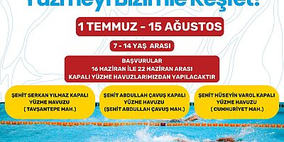 ONİKİŞUBAT BELEDİYESİ’NİN ‘YÜZMEYİ BİZİMLE KEŞFET’ KURSU BAŞLIYOR