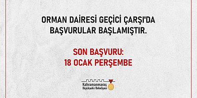 ORMAN DAİRESİ GEÇİCİ ÇARŞI’DA BAŞVURULAR BAŞLADI!